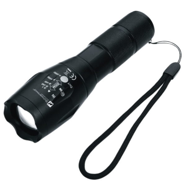 Logotrade promotional giveaways photo of: Flashlight ANTELAO Schwarzwolf